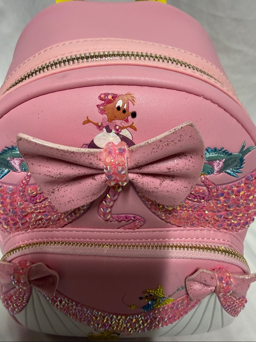 Loungefly Disney Princess Blinged Cinderella Pink Dress Backpack - Picture 5 of 10